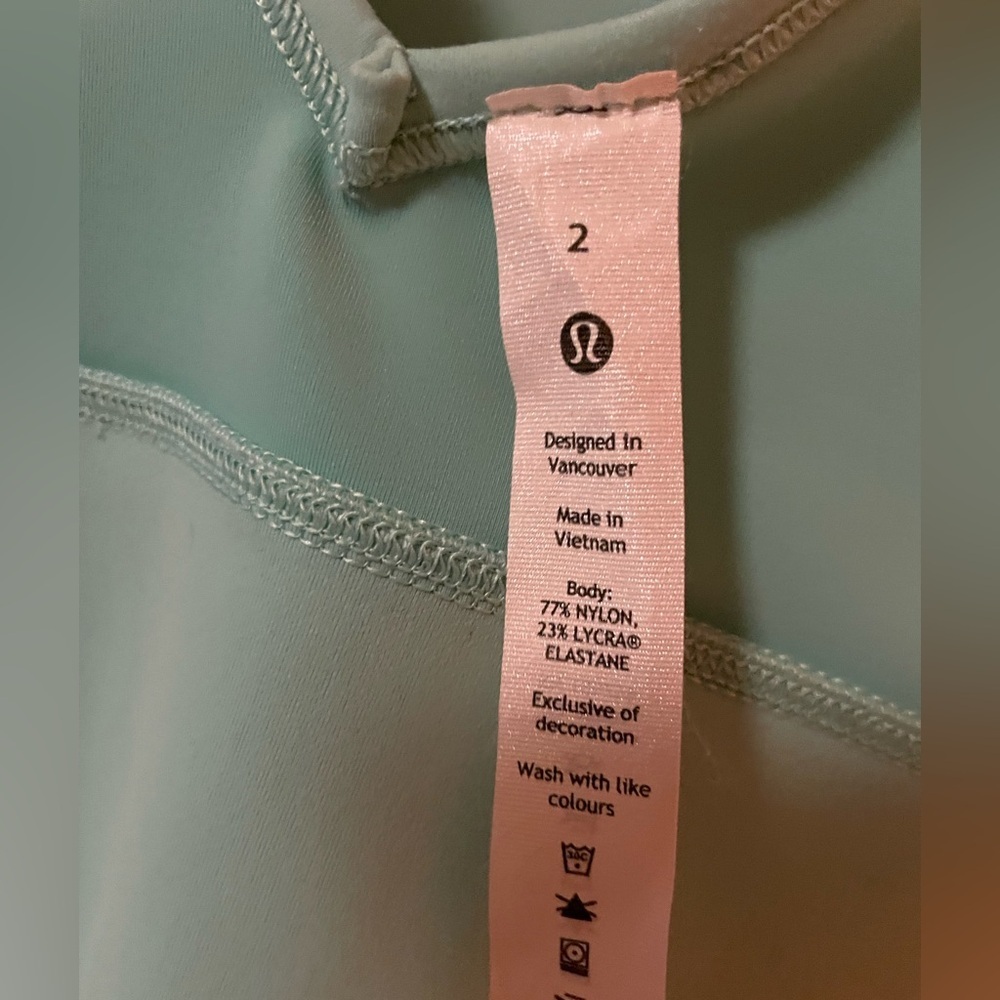 Lululemon Power Pivot Everlux Tank Top Motif Mint Green Reversible - Picture 14 of 14